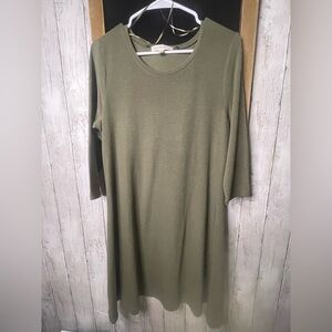 NWT Cactus + Pearl Women's S Forest Green Polyester Blend Dress